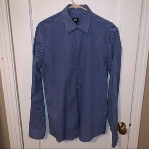 H&M blue and white stripe shirt.